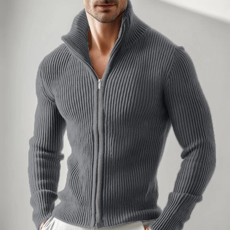 Les nouvelles vestes à fermeture éclair d'automne et d'hiver pour hommes, cardigans amples et décont