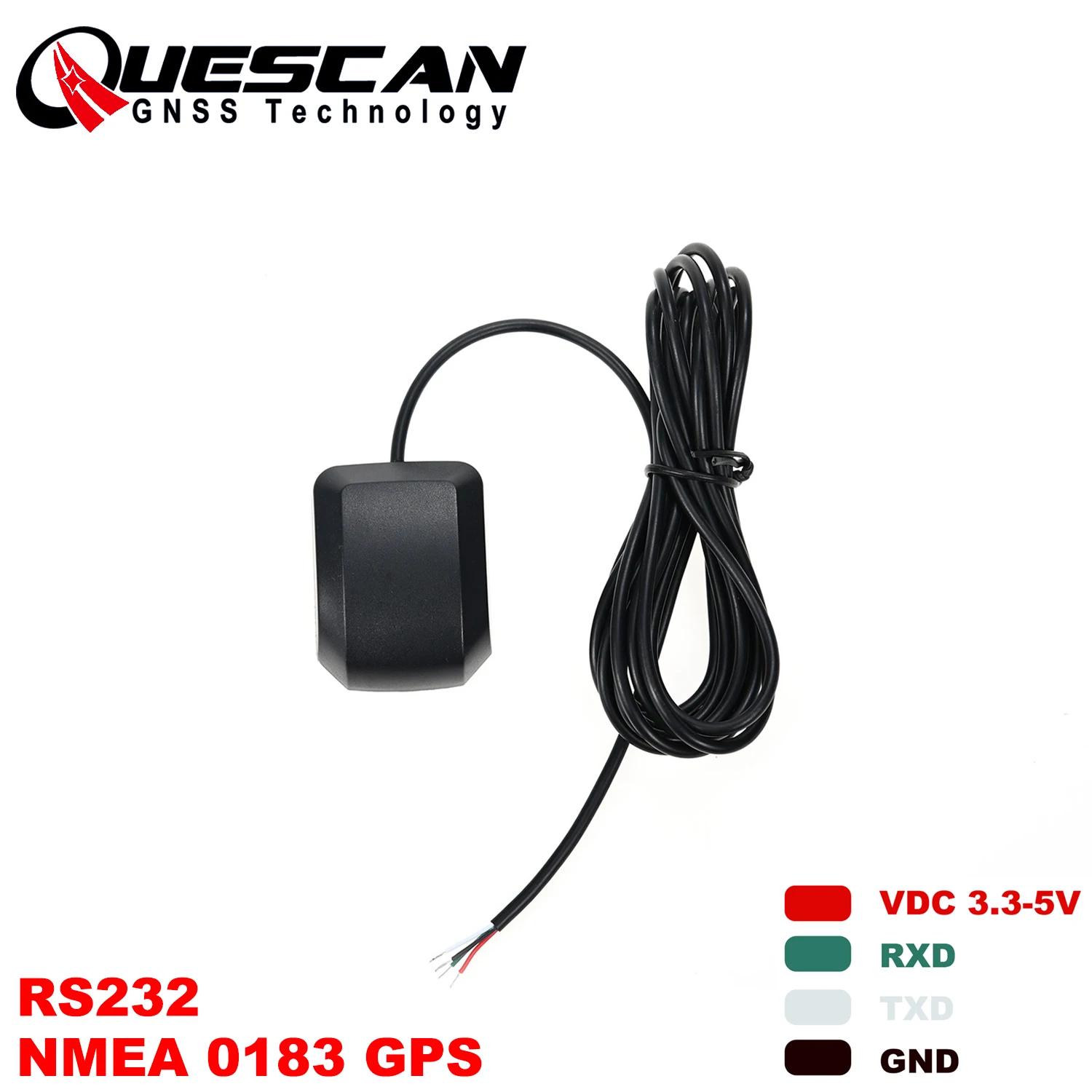 Quescan 3.3 V-5 V NMEA 0183 RS232 récepteur d'antenne GPS NMEA0183 GPS pour l'électronique marine, l