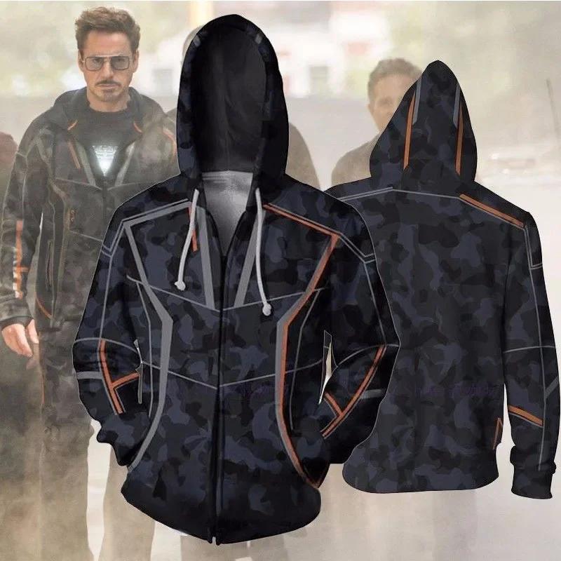 Super-héros Tony Stark Cosplay sweat à capuche pull décontracté survêtements amples automne printemp