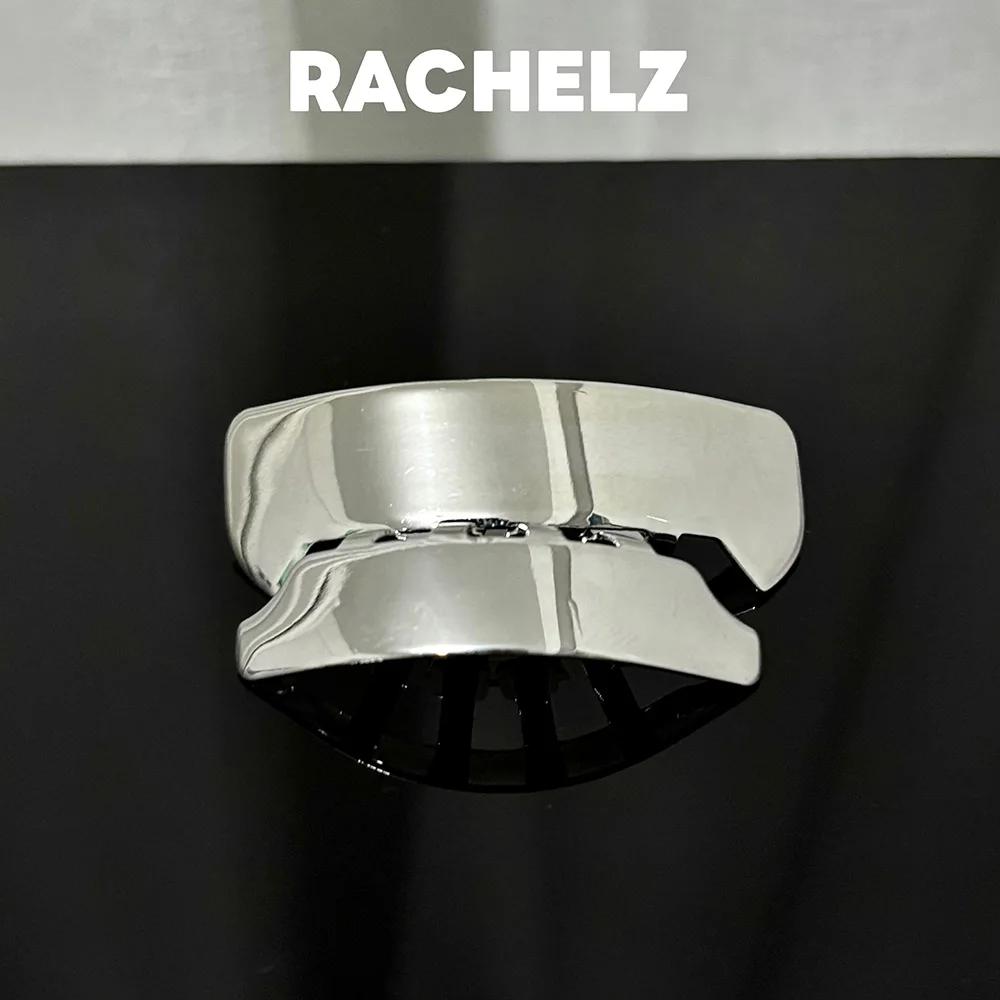 RACHELZ Cyberpunk Surface lisse dents carrées Grillz crocs Hip Hop futuriste brillant bouchons de de