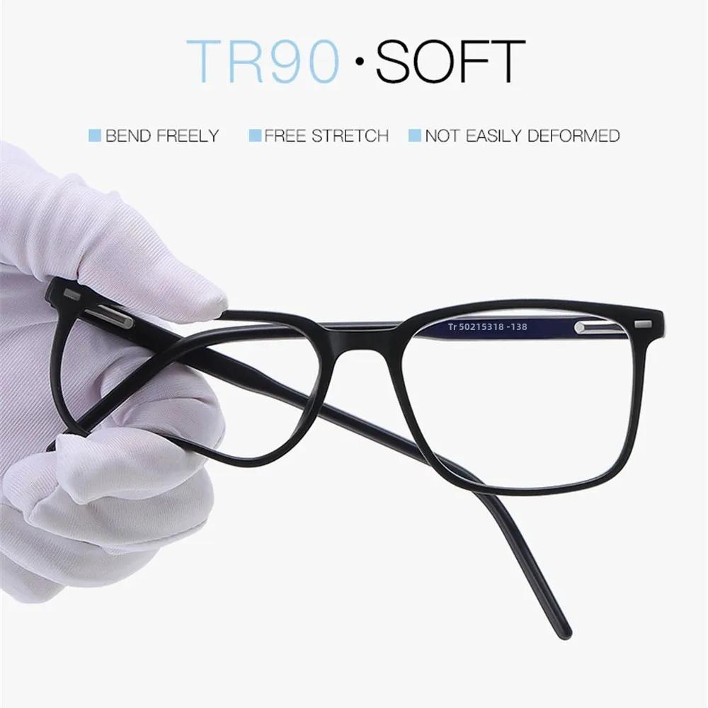 VIVIBEE 2026 Lunettes anti-lumière bleue carrées pour hommes, monture légère TR90, lunettes anti-ray