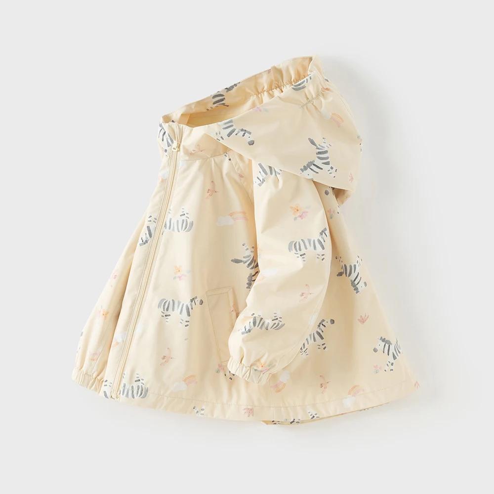 Dave Bella veste pour filles automne printemps enfants mignon Animal imprimé manteau imperméable vêt