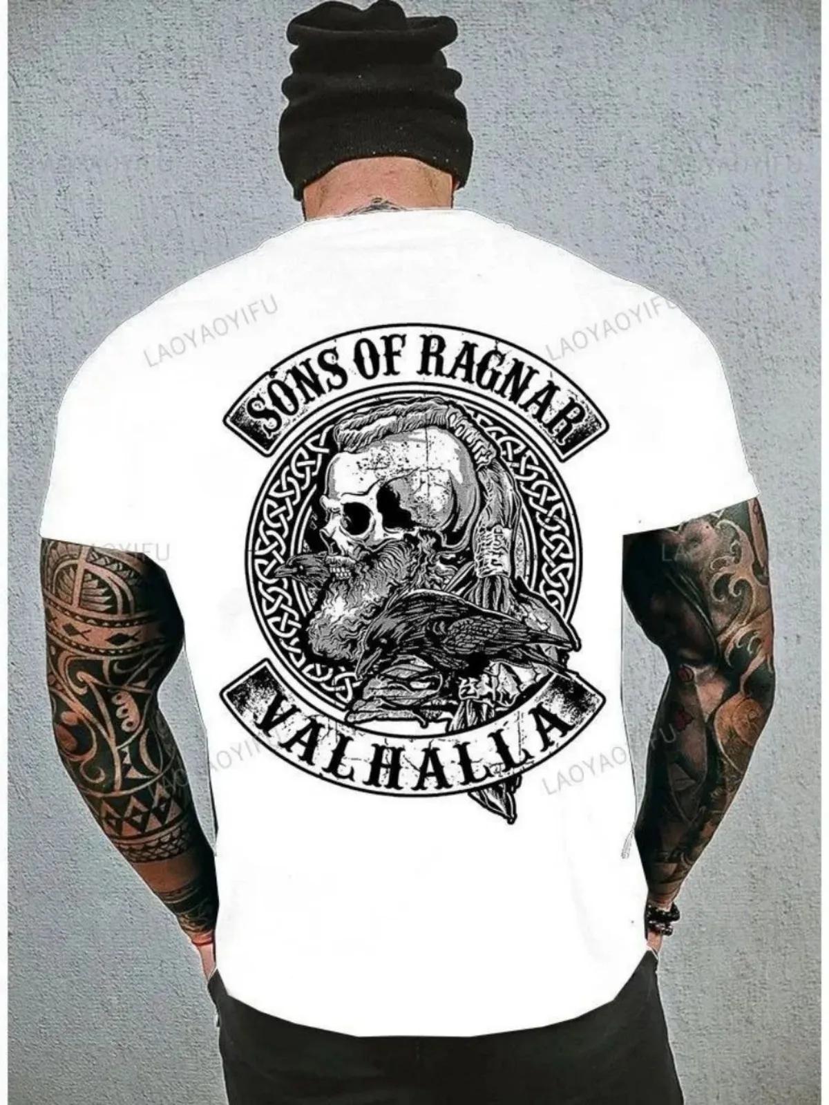 T-shirt col rond doux et respirant pour hommes, motif imprimé crâne américain, adapté aux loisirs de