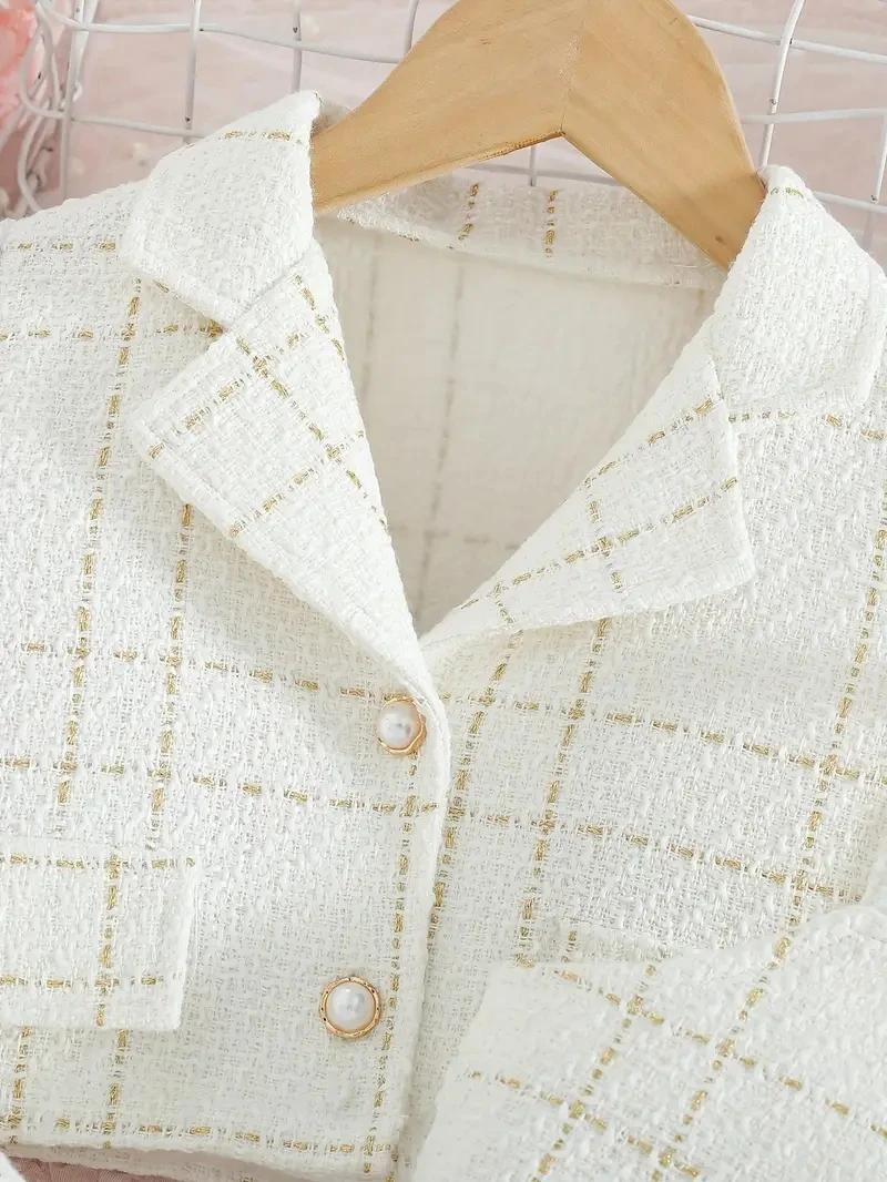 Ensemble de vêtements d'automne/hiver pour filles, veste à manches longues + robe à bretelles pour f