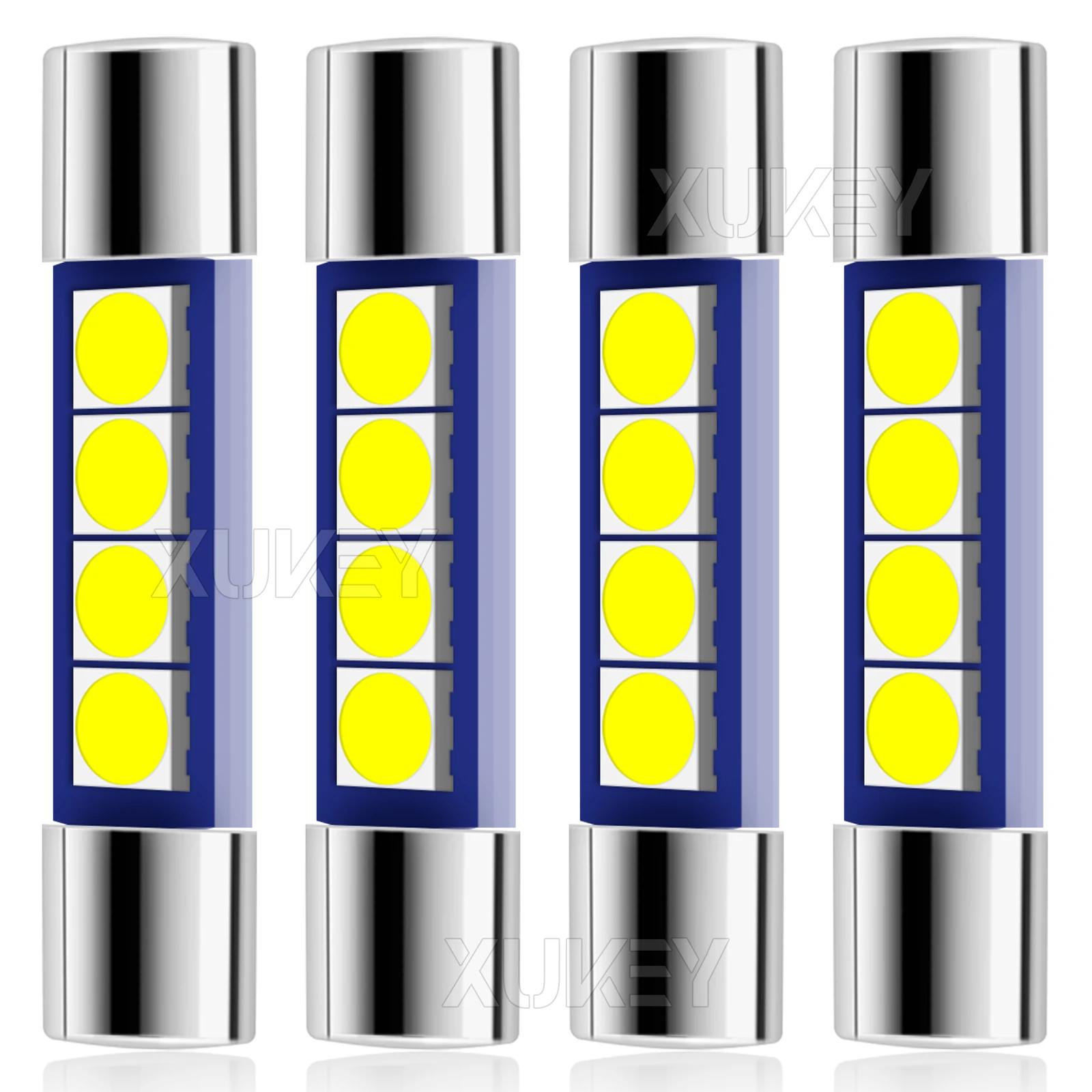 Ampoule LED feston 4x28mm 29mm 6614F, blanche, Super brillante, 6612F 6641, 6000k, pour miroir de va