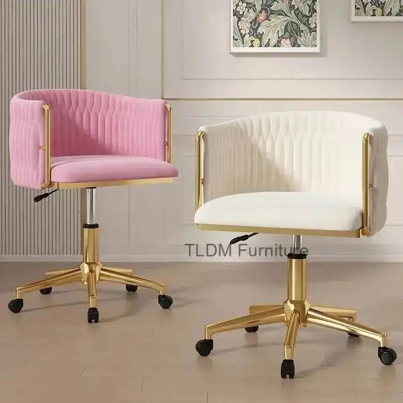 Chaise de vestiaire coiffeuse tabouret nouvelle chaise de maquillage étude ordinateur dos artisanat 