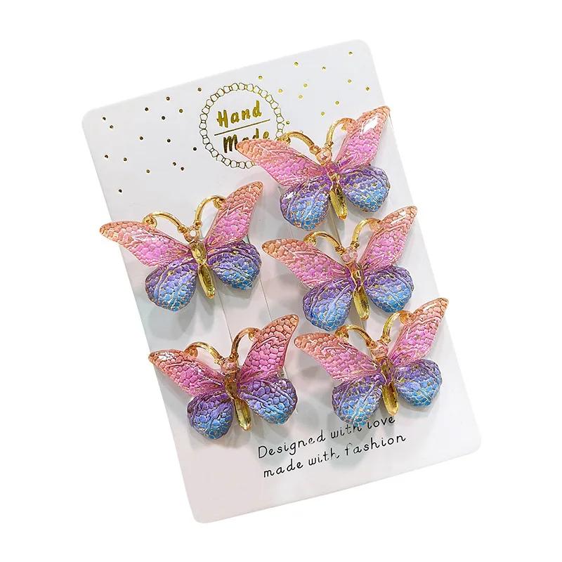 Épingles à cheveux pour bébé, 5 pièces, mignon, doux, stéréoscopique, dégradé de couleur, pinces à c