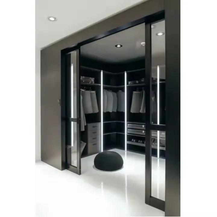 Système de dressing moderne sur mesure, design de garde-robe en bois pour mobilier de dressing