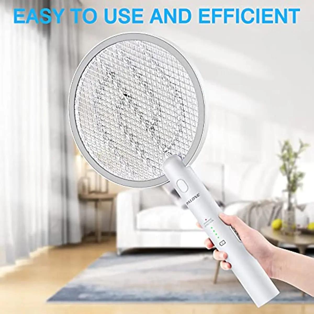 Lampe anti-moustiques électrique 2 en 1, Zapper avec batterie 1200mAh, charge USB avec maille de séc