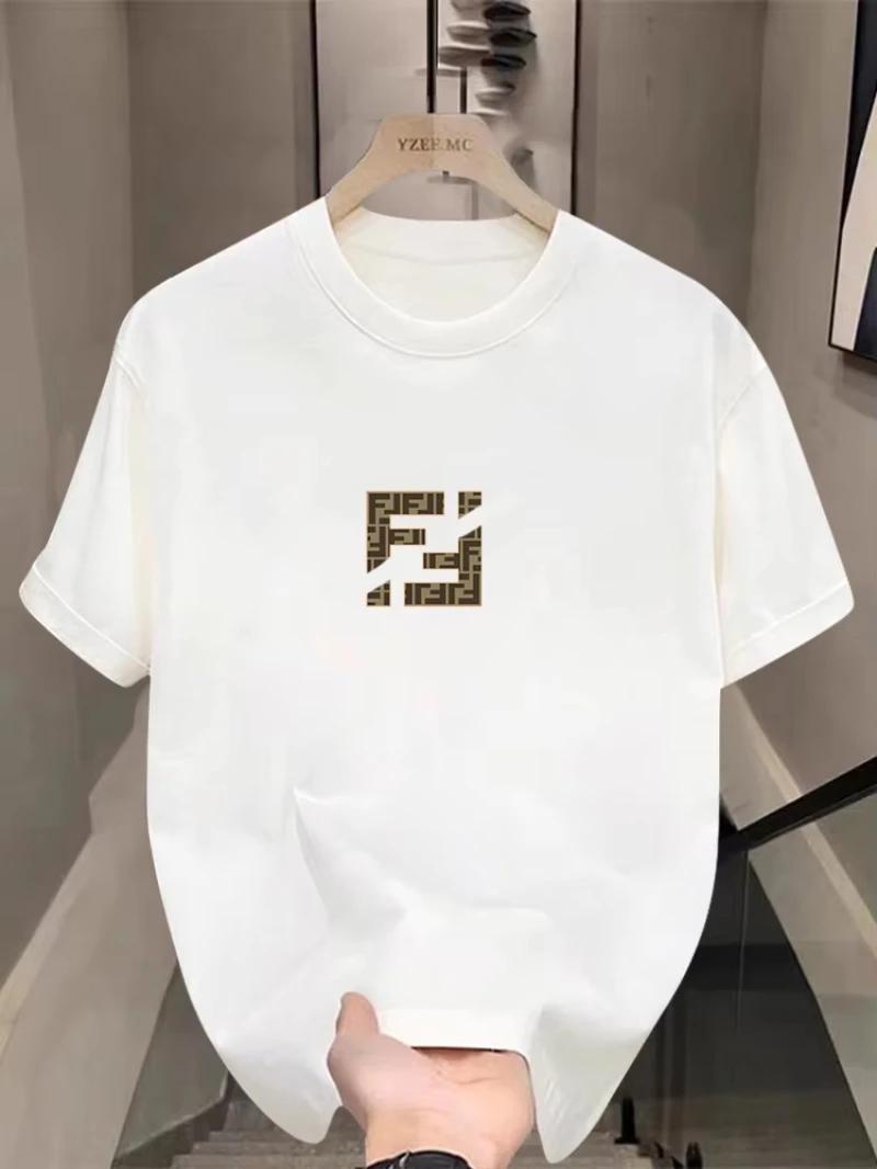 T-shirt à manches courtes col rond en pur coton pour hommes et femmes, motif tendance familial print