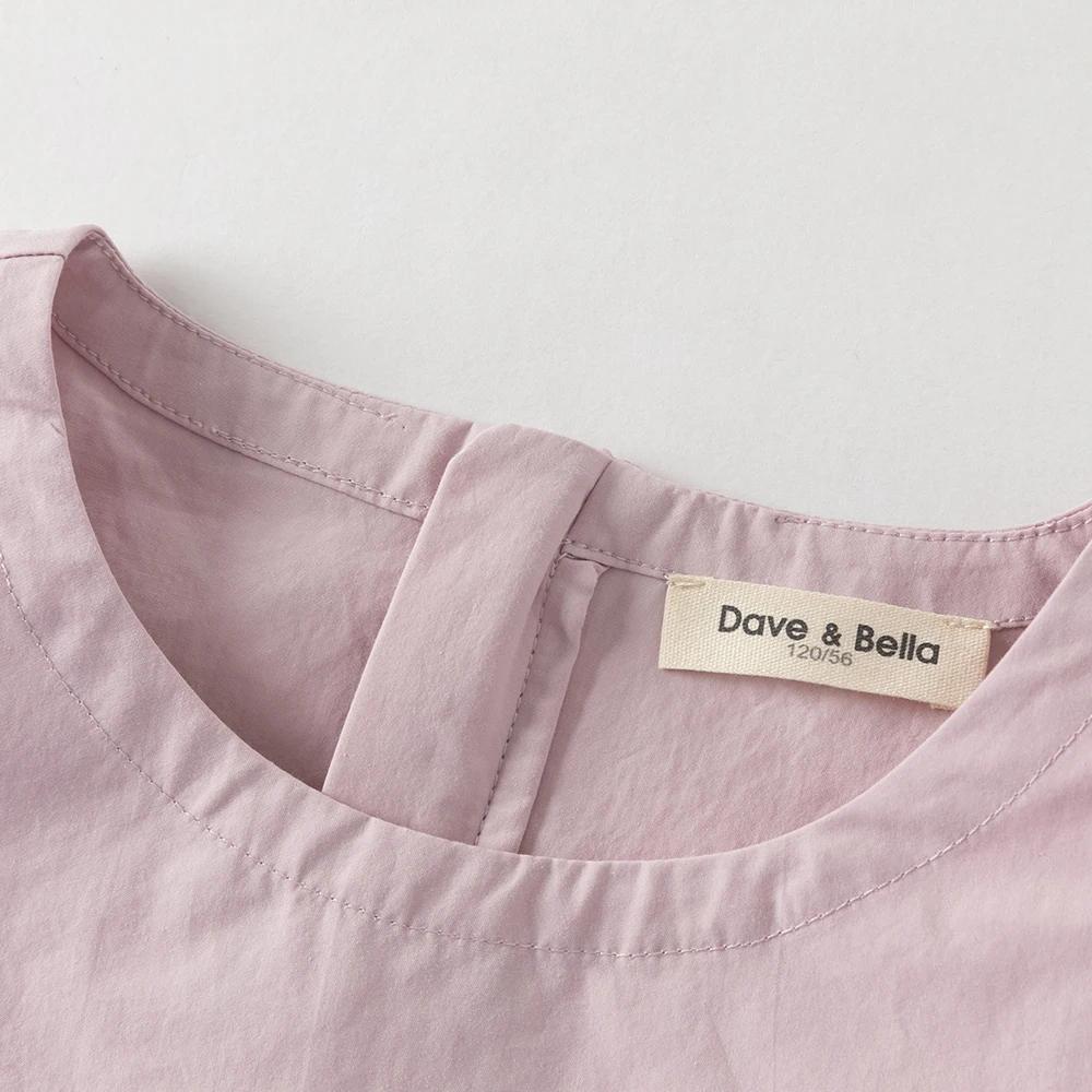 Robes de princesse d'été en maille pour filles Dave Bella, 7-13 ans, robe de fête à manches courtes 