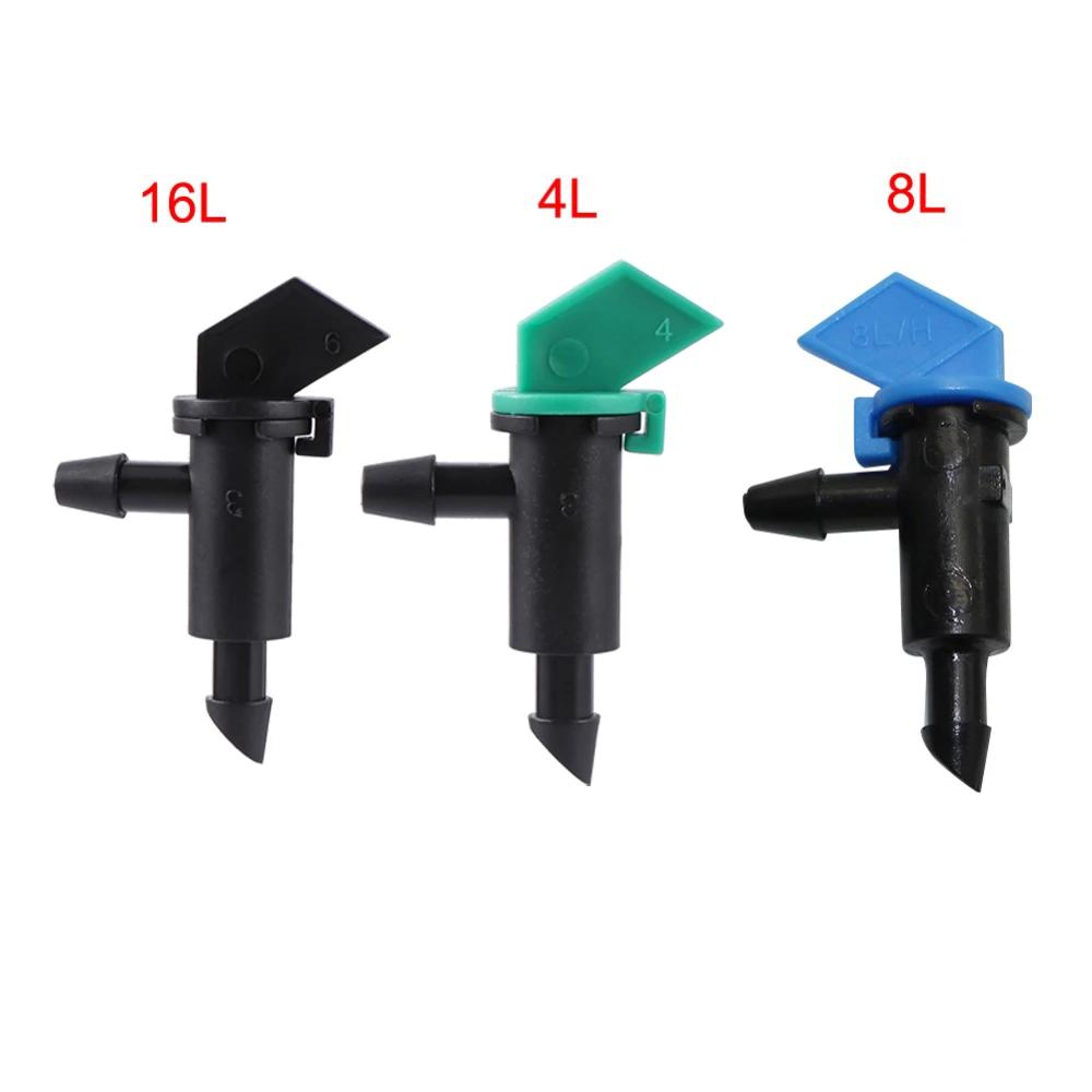 Goutteur de drapeau 4L/8L/16L, 200 pièces, 1/4 pouces, barbelé, flux stable, Micro émetteur d'irriga
