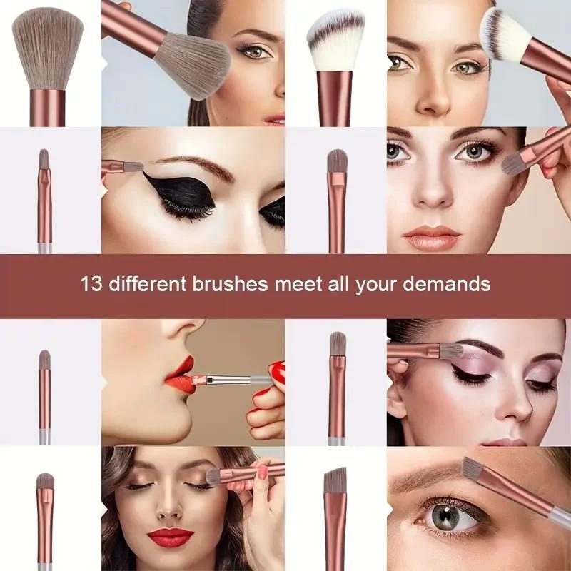 Ensemble de pinceaux de maquillage pour femme, fard à barrage, surligneur, correcteur, fard à joues,
