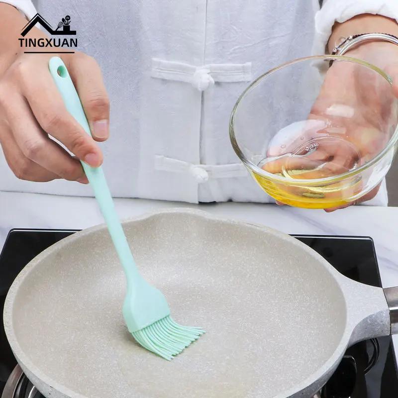 Brosse longue à huile de cuisson en Silicone, cuisine, tartes de Pizza, pâtisserie, épandeur de beur