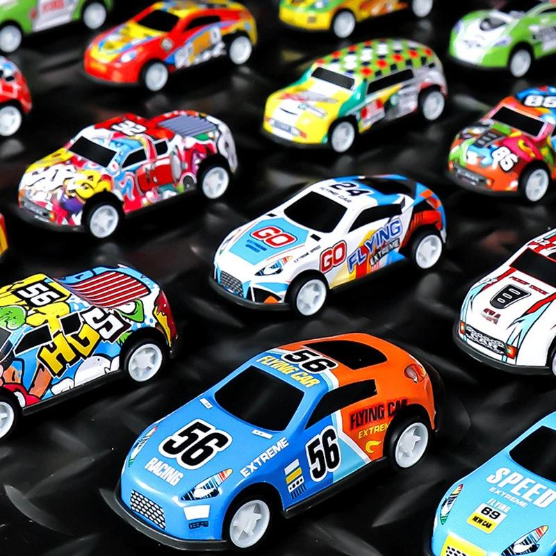 10-48 pièces Mini ensemble de voiture inertie retirer voitures pour garçons modèle de véhicule en pl