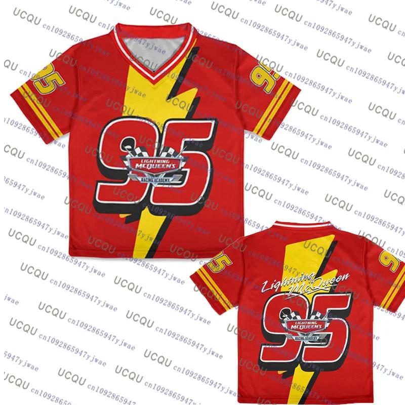 T-shirt Sportif Été 2026 Les Voitures Lightning McQueen N°95 Homme Femme Imprimé 3D Séchage Rapide O