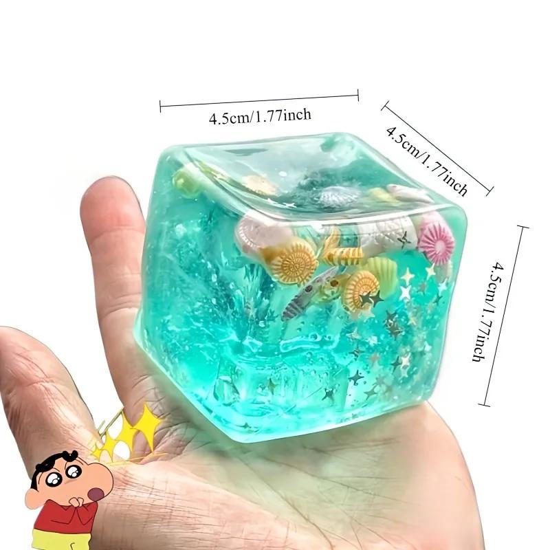 Cubes de maltose Squishy Fidget jouet Super doux Transparent étoile presser jouet océan sensoriel An