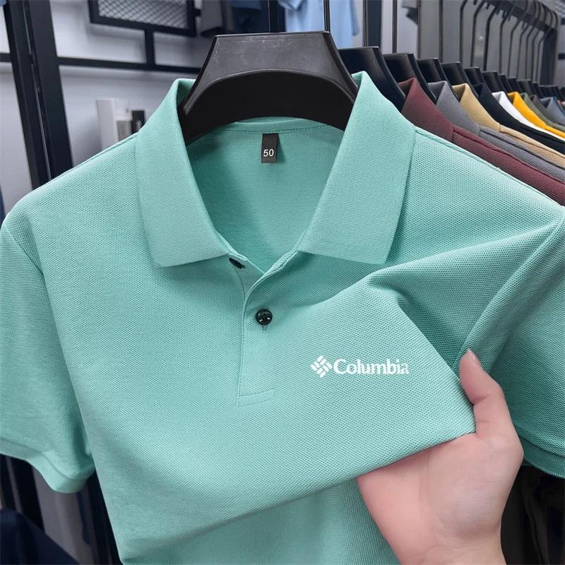 Polo d'été de luxe 100 % coton pour homme, manches courtes, imprimé lettres, 25 couleurs, T-shirt de
