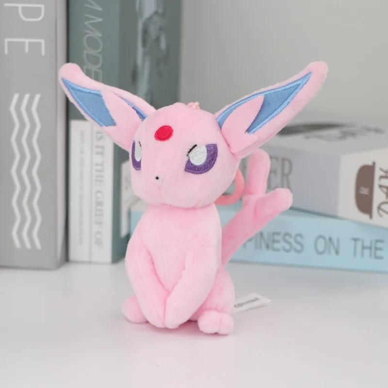 Porte-clés Original Pokemon Espeon Clefairy Jigglypuff Piplup, jouets en peluche ronflex Mimikyu Spr