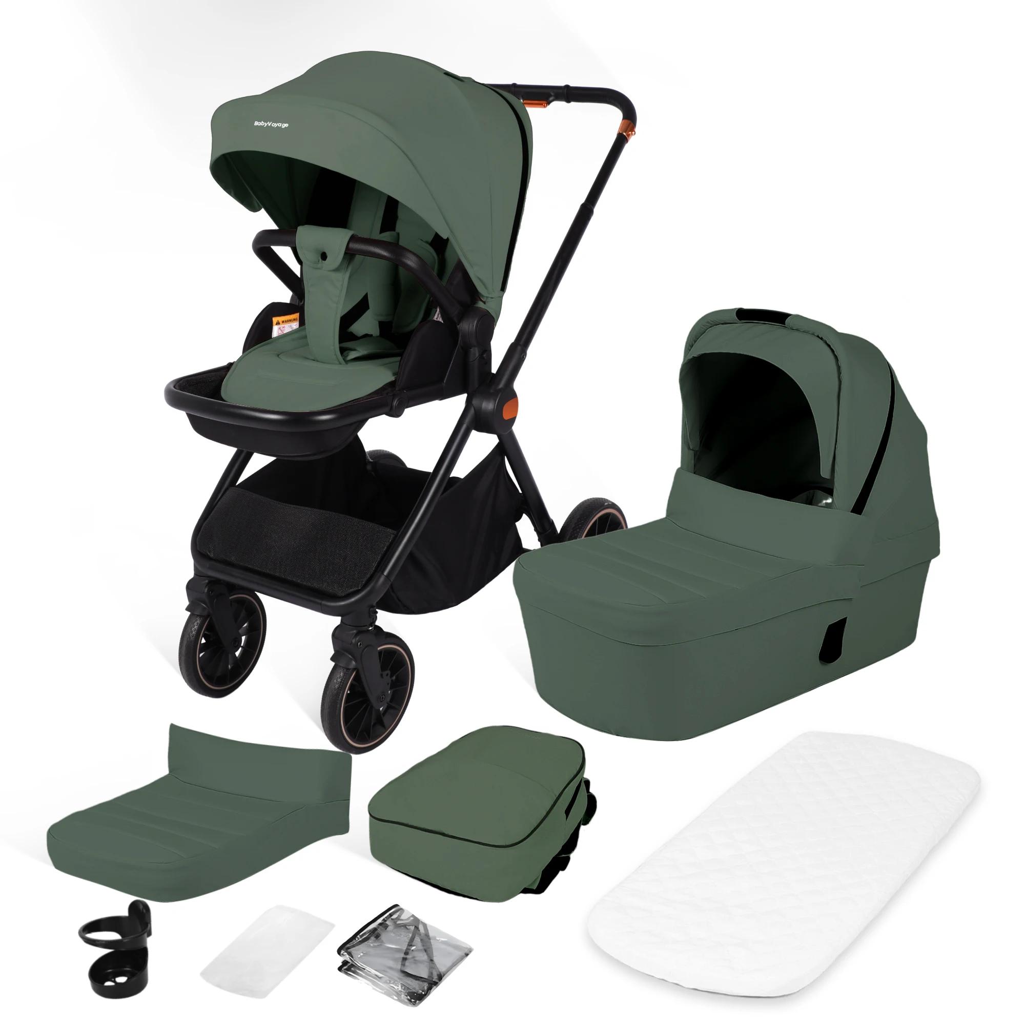 Poussette multifonctionnelle légère 2-en-1 de haute qualité, chariot bidirectionnel, cadre en alumin