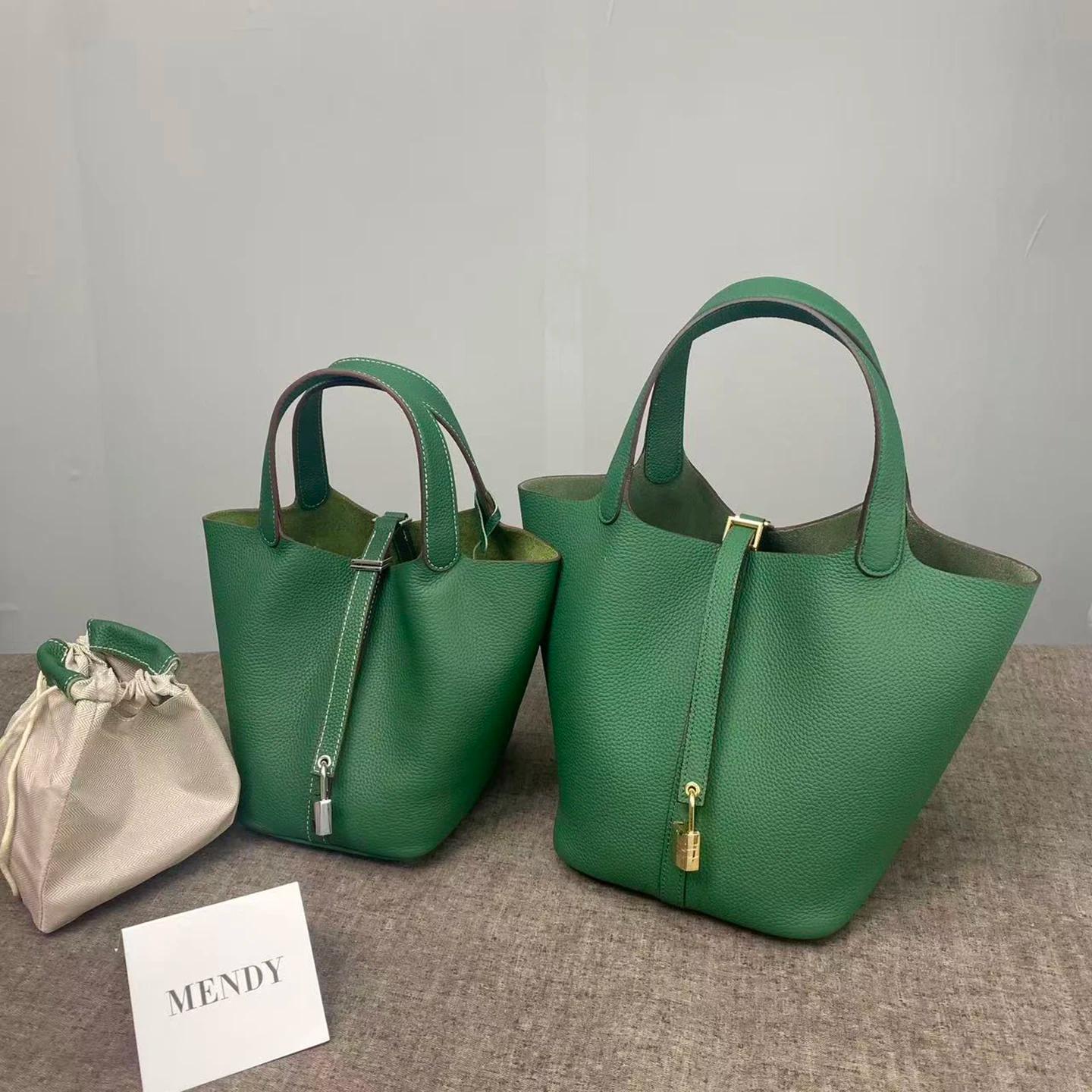 Sac seau pour femmes, fourre-tout de bonne qualité, sac à main de styliste de luxe en cuir véritable