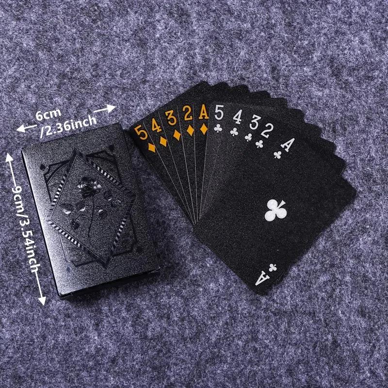 Couleur noir or jeu de cartes carte groupe imperméable Poker costume magique Dmagic paquet jeu de so