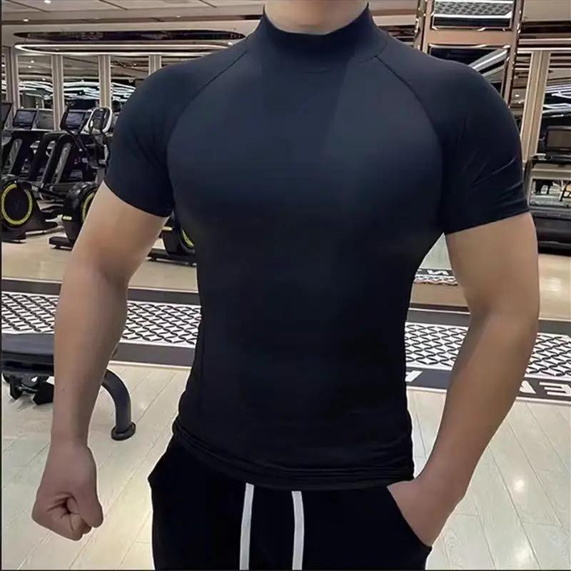 T-Shirt de Compression hommes séchage rapide à manches courtes décontracté été T-Shirt Fitness entra