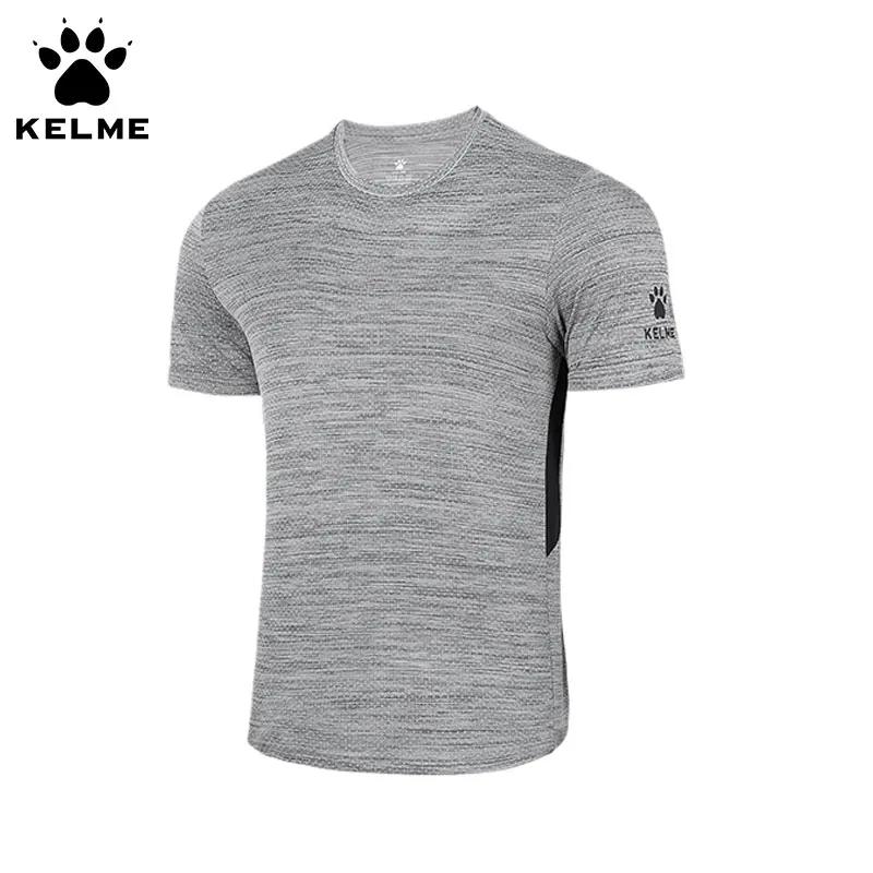 Kelme-T-shirt de course à manches courtes pour homme, haut de sport fin, respirant, séchage rapide, 