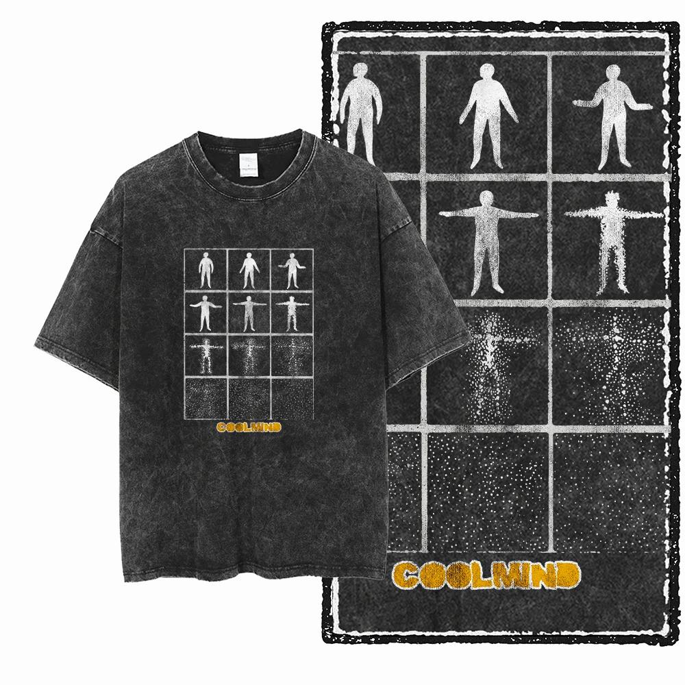 ZF STREETWEAR imprimé coton lavé à l'acide graphique exclusif unisexe t-shirt Cool Vintage rétro hom