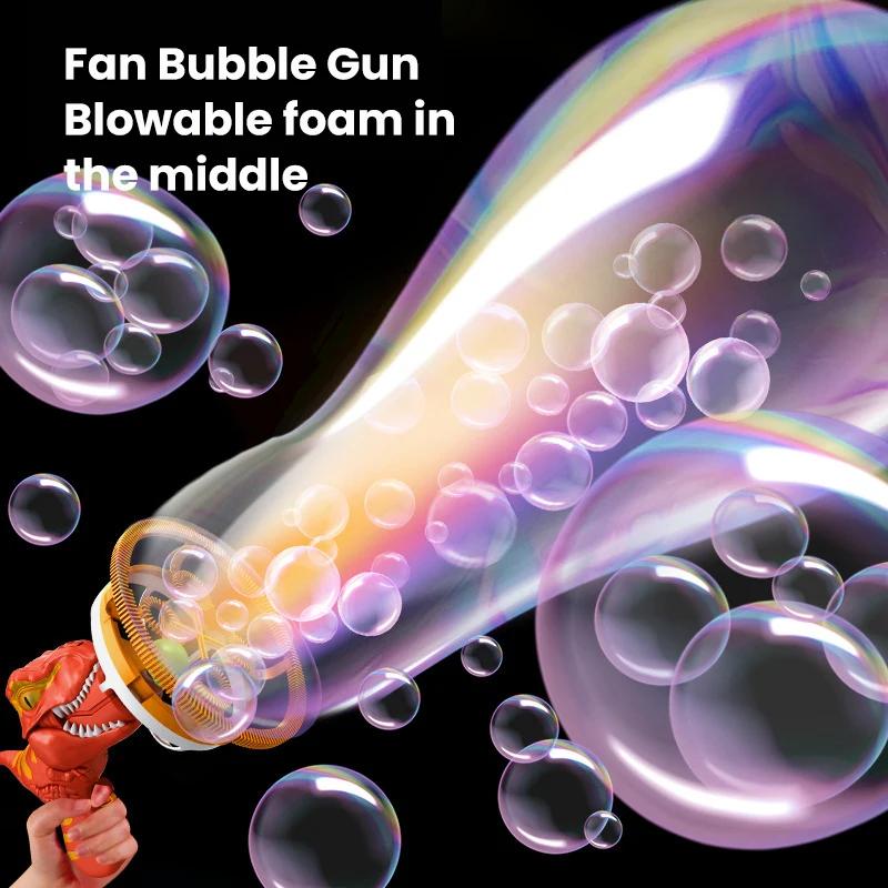 2 en 1 grandes bulles dinosaure bulle de savon pistolet électrique jouet enfants fête en plein air j