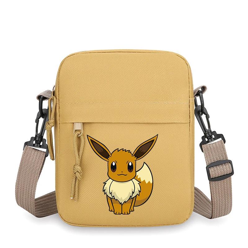 Sac à bandoulière mini en nylon pour téléphone portable, motif Pikachu, Gengar, Charmander, sacoche 