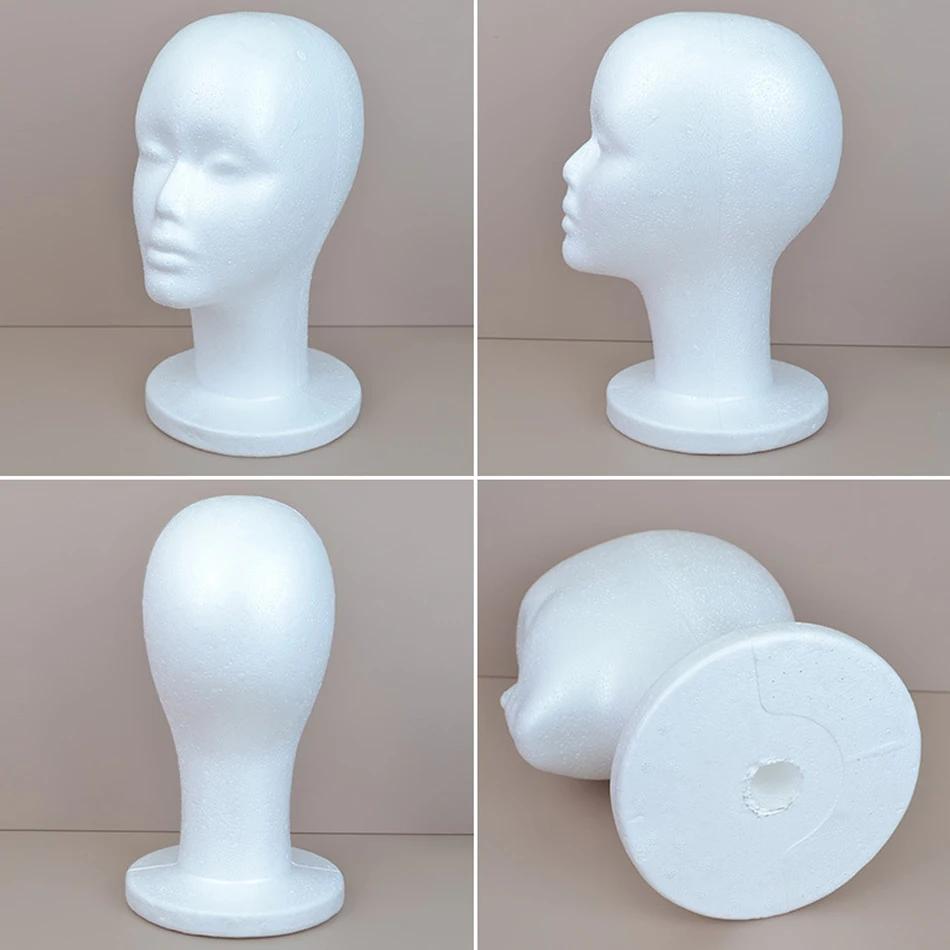 Tête de Mannequin femme, chapeau en mousse de polystyrène, présentoir de lunettes, présentoir de per