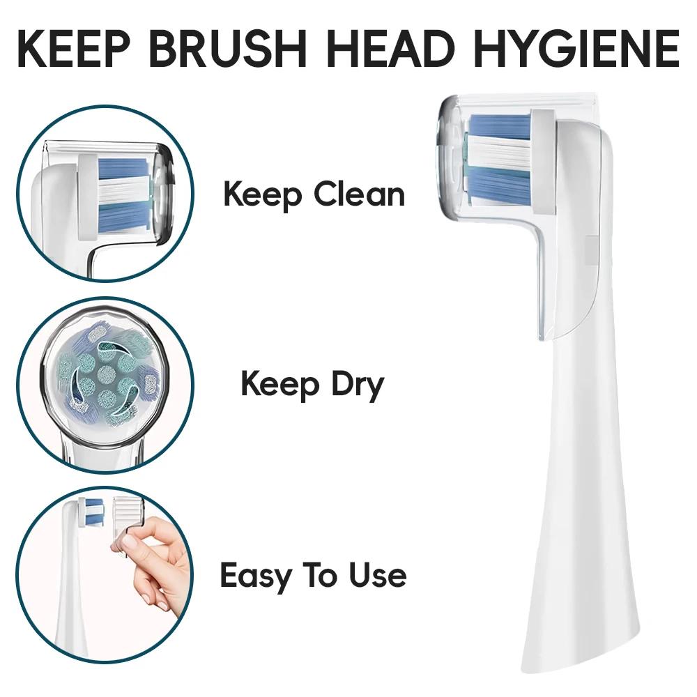 Housses anti-poussière pour brosse à dents, compatibles avec les têtes de rechange Braun Oral B et l