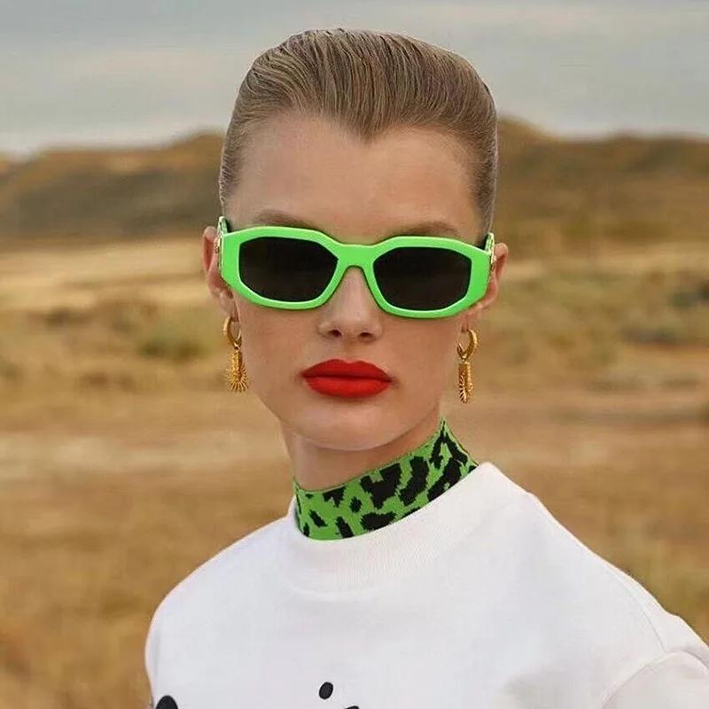 Vintage carré luxe petite monture lunettes de soleil hommes femmes Rectangle marque Design mode carr