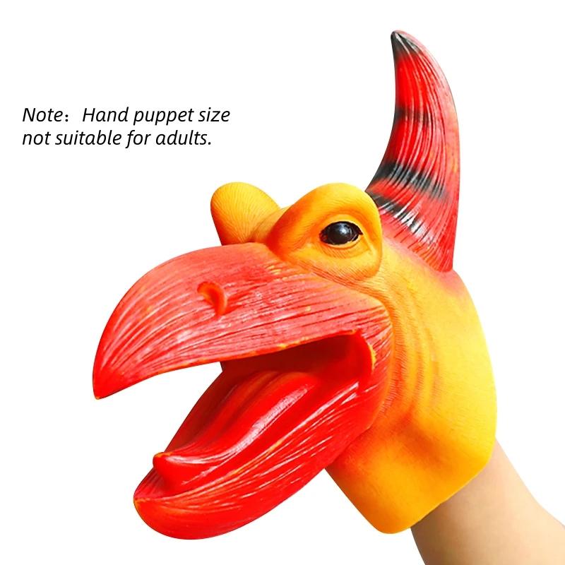 Marionnettes à main, modèle de tête de dinosaure, jouet T-Rex, dinosaure, requin, tigre, poupées de 