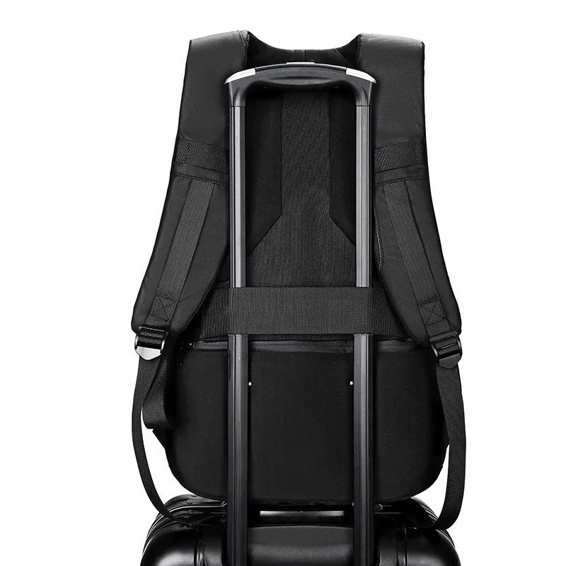 LED affichage sac à dos voyage d'affaires 15.6 pouces sac à dos pour ordinateur portable hommes bric