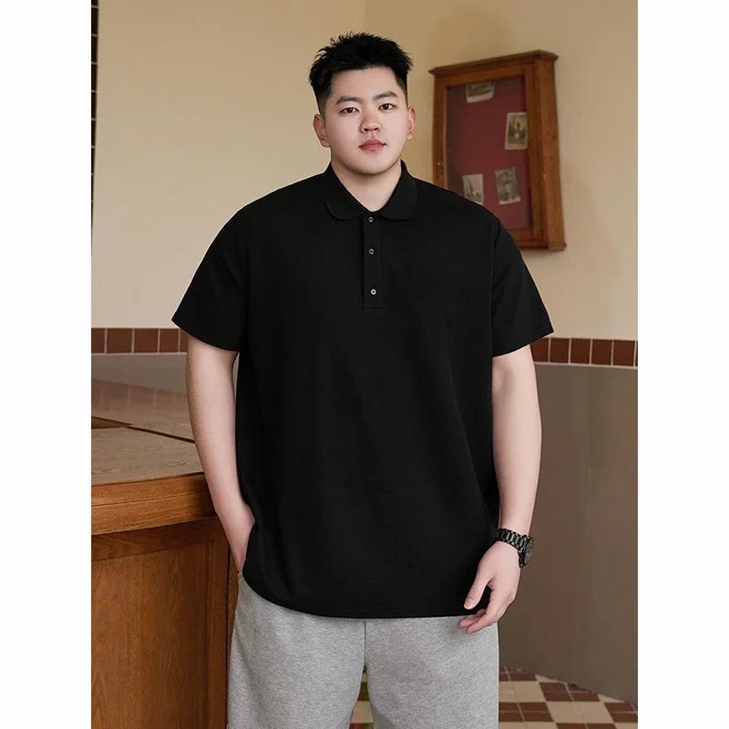 Polo hommes grande taille 1XL-7XL 110-175kg Polo à manches courtes t-shirt Polos amples hauts surdim