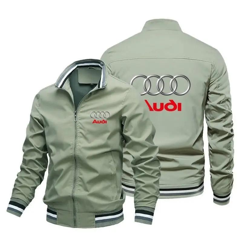 Veste de moto avec Logo de voiture DAudi pour hommes, vêtements de course personnalisés, vêtements A