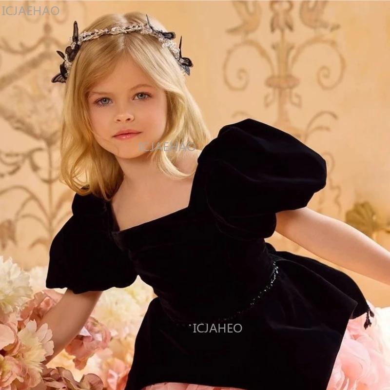 Robe Courte de Princesse Bouffante pour Filles, Idéale pour Anniversaire, Cérémonie, Soirée, Spectac