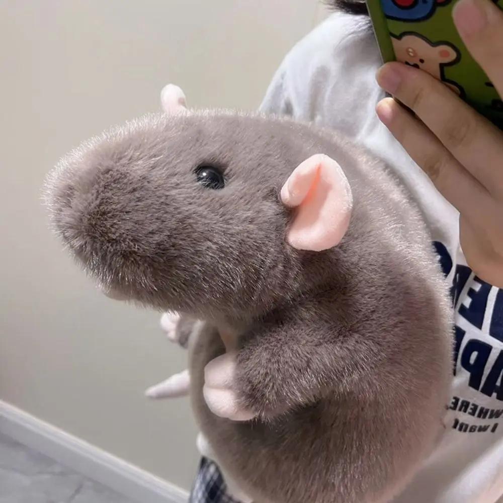 Poupée souris en peluche surdimensionnée 35/50cm, branche de fleur, Rat, dessin animé, figurine anim