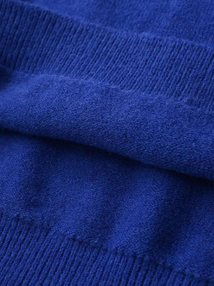 NLZGMSJ – pull tricoté décontracté pour femme, ample, manches longues, col mi-haut, surdimensionné, 