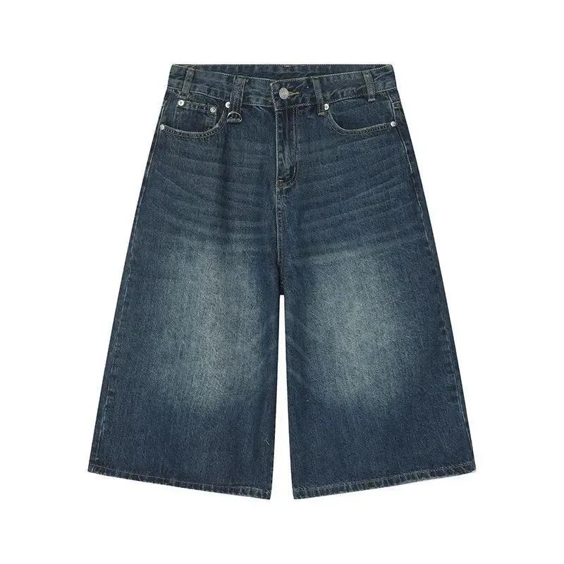 Shorts en jean délavé dégradé style rétro américain pour homme, collection été 2026 – Nouveau pantal