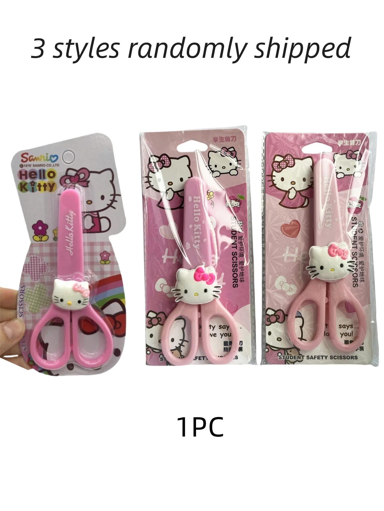 1pc Ciseaux en acier inoxydable Hello Kitty Kuromi, Papeterie mignonne, Ciseaux pour travaux manuels
