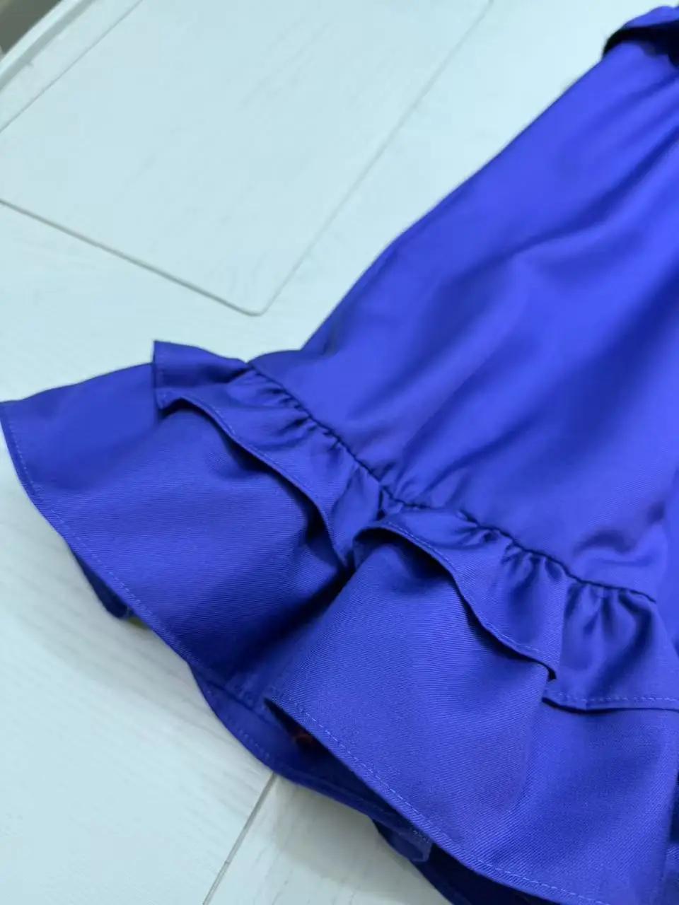Une robe à la mode pour filles haut de gamme avec une nouvelle robe d'été à manches courtes en coton