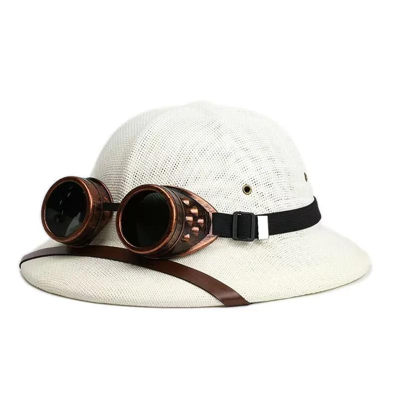 Casque d'été chapeau de paille en plein air hommes et femmes voyage chapeau personnalisé chapeau de 