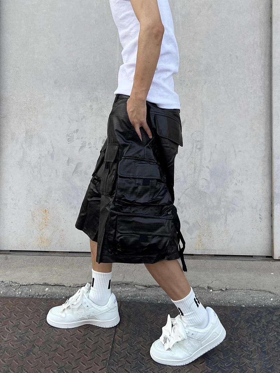 Mauroicardi printemps été Cool dur imperméable noir Shorts pour hommes avec de nombreuses poches amé
