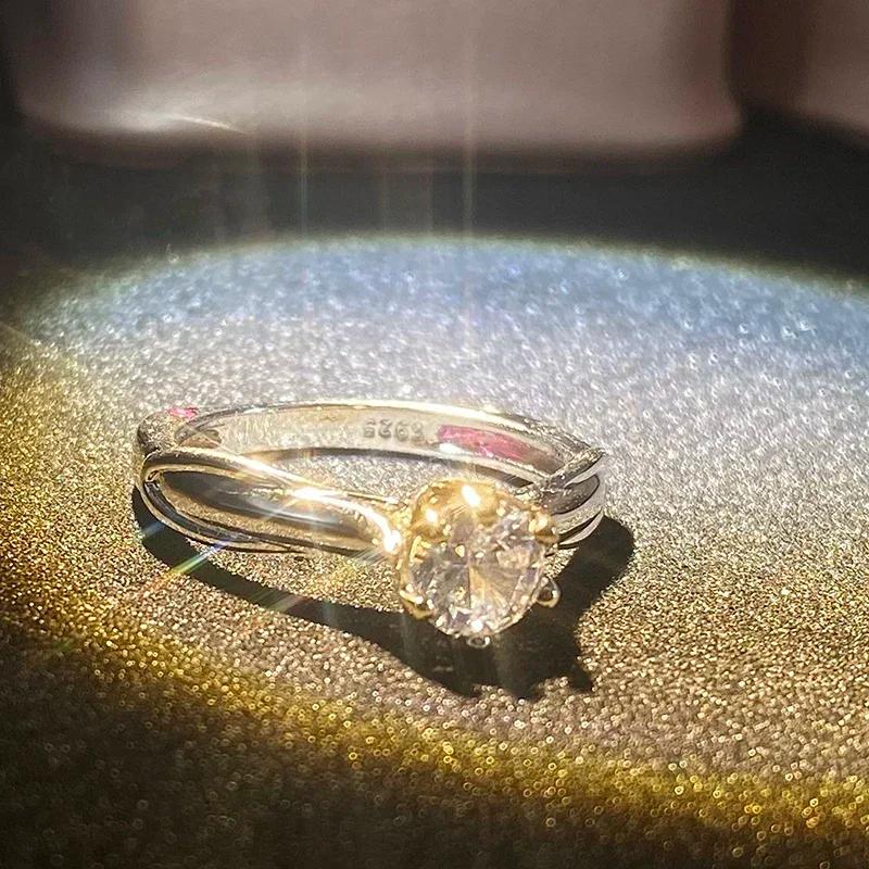 Bague en argent pur 925 pour femmes, bagues Moissanit naturelles avec pierres précieuses, beaux bijo