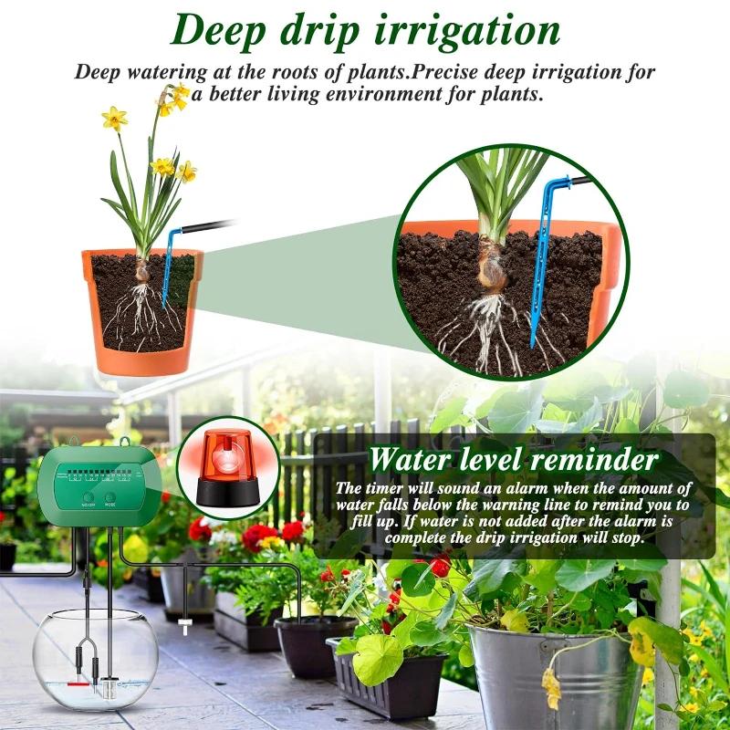 Kit d'irrigation goutte à goutte pour plantes en pot, système solaire pour jardin, système d'arrosag