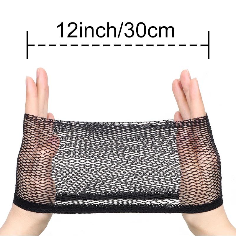 Filet à cheveux noir en maille extensible, dôme tissé, chapeau, filet de perruque, casquette en mail