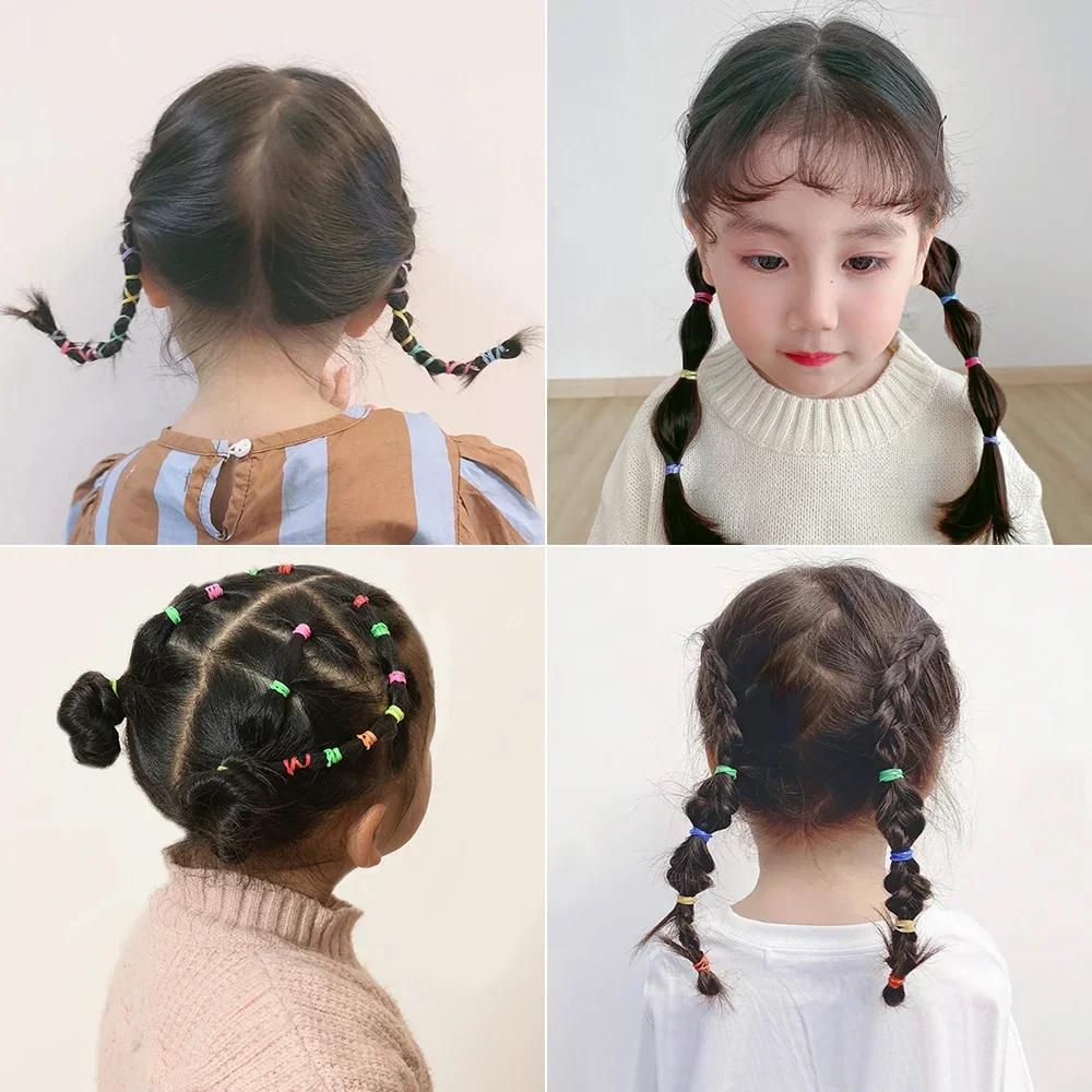 500/1000 bébé filles coloré jetable élastique cheveux cravates bandeau enfant en bas âge élastique p